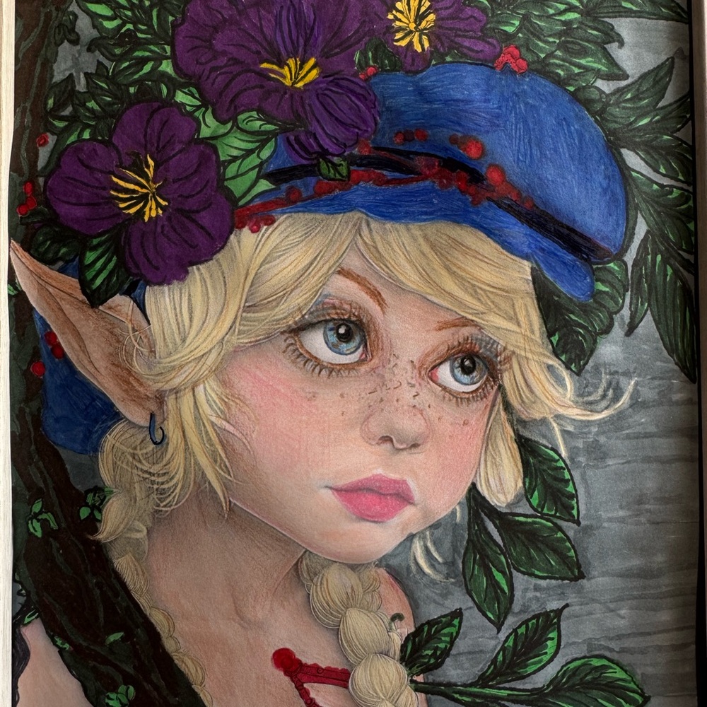 Fantasy Illustration with Blue and Purple Highlights